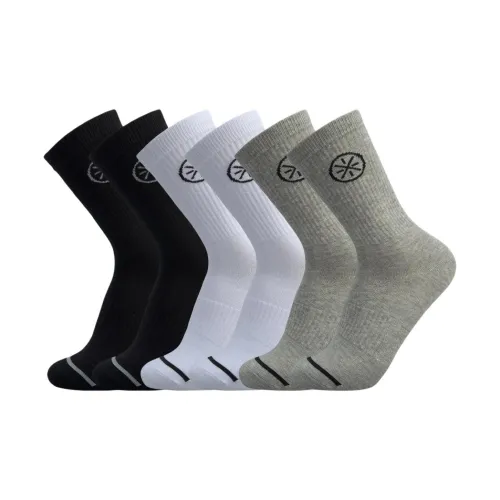 LiNing Badminton Series Ankle Socks Womens 5 Pack White