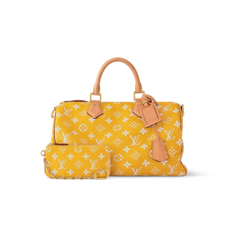 LOUIS VUITTON Speedy P9 Bandoulière 40 Monogram Leather Jaune Mat-4