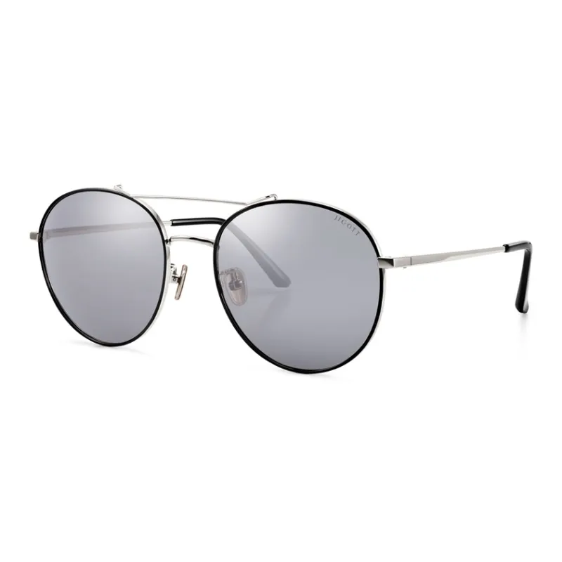  JIGOTT Plate And Metal Metal Oval Sunglasses Women's-5