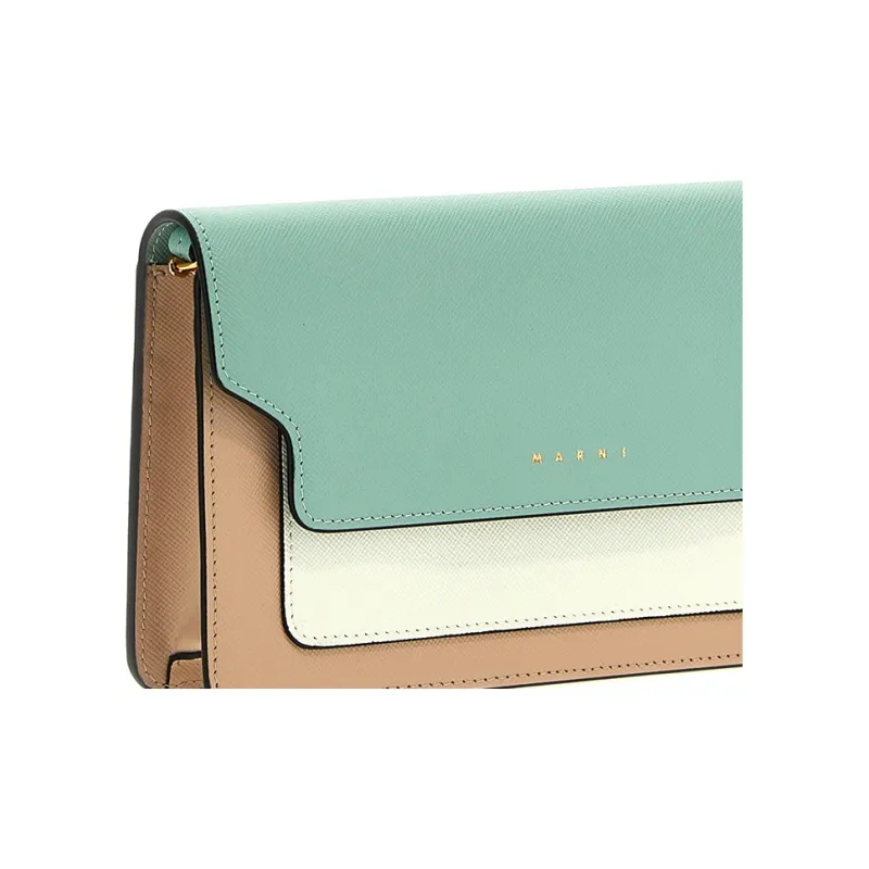 MARNI Trunk Calfskin Wallet Shoulder Bag Women's Multicolor-2