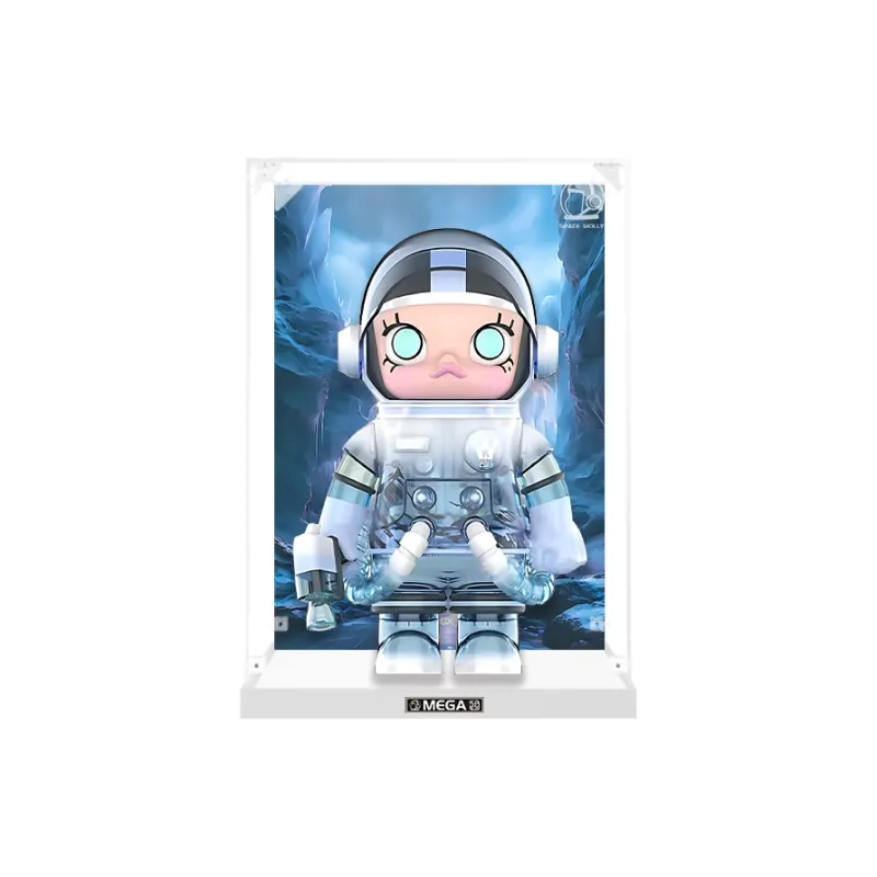 KGBOX Pop Mart Angry Bear Glacier MOLLY 400% 1000% Acrylic Figure Storage Display Case Model Accessories-32