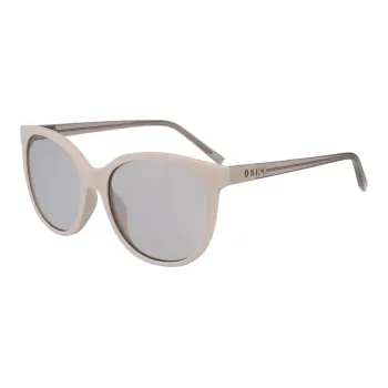 DKNY Plastic Irregular Shape Sunglasses Women's Beige