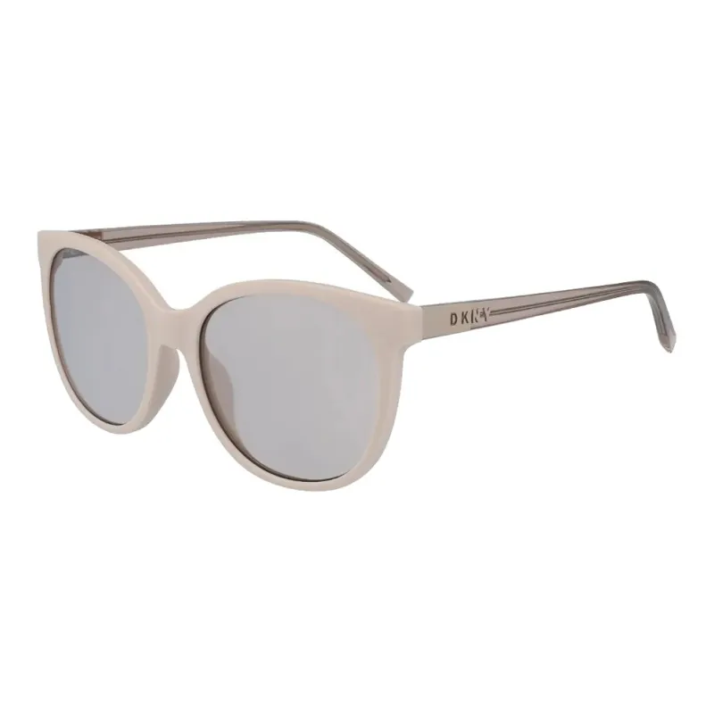 DKNY Plastic Irregular Shape Sunglasses Women's Beige-0