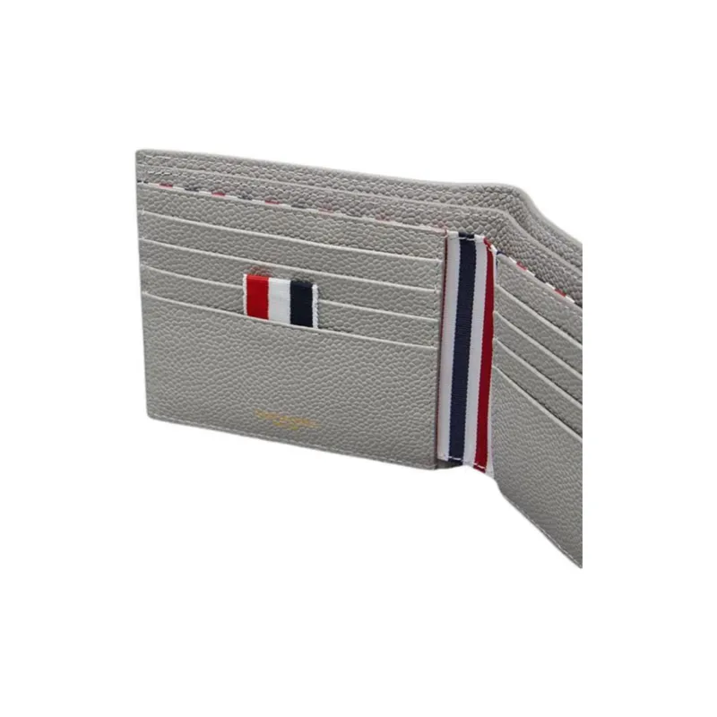 THOM BROWNE· Cow Leather Wallet Regular Men's Light Gray-3
