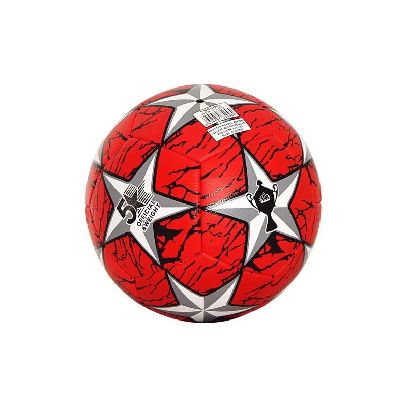WADE Size 5 Ball Soccer PU Seamless Thermal bonding Unisex UEFA Champions League Multicolor Five Pointed Star-14