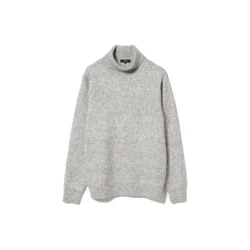 Beams Sweaters Men Light Gray