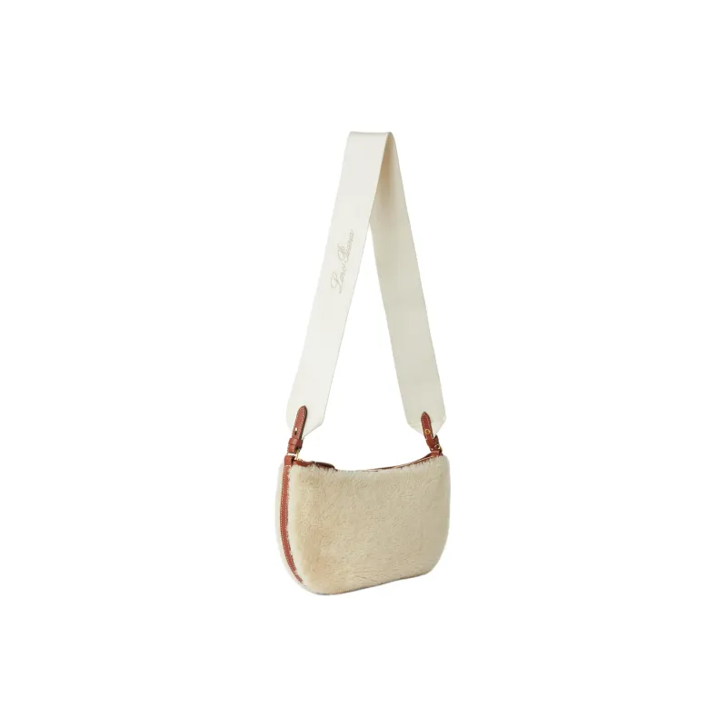 Loro Piana Sheepskin Crossbody Bag Shoulder Bag Women's Butter/Deep Maris Piper Mash-2