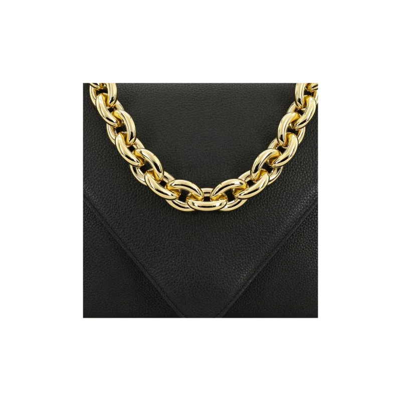 Bottega Veneta Grain Calfskin Envelope Bag, Crossbody Bag, Shoulder Bag Medium Size Women's Black-6