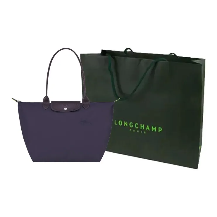 LONGCHAMP Fabric Dumpling Bag Handbag Shoulder Bag Women's Purple-7