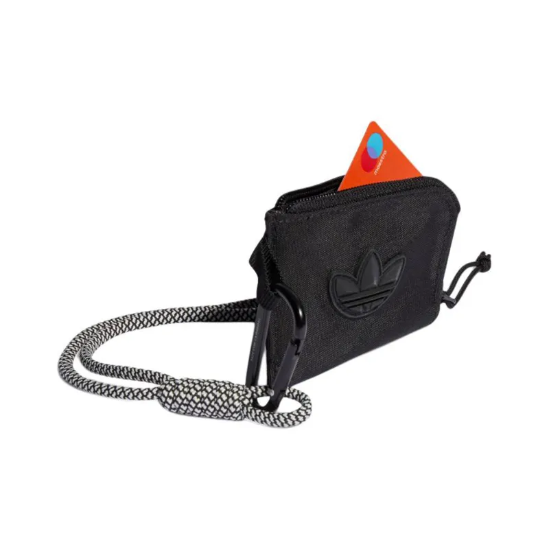 Adidas Originals Recycled Nylon Wallet Small Size Unisex Black-3