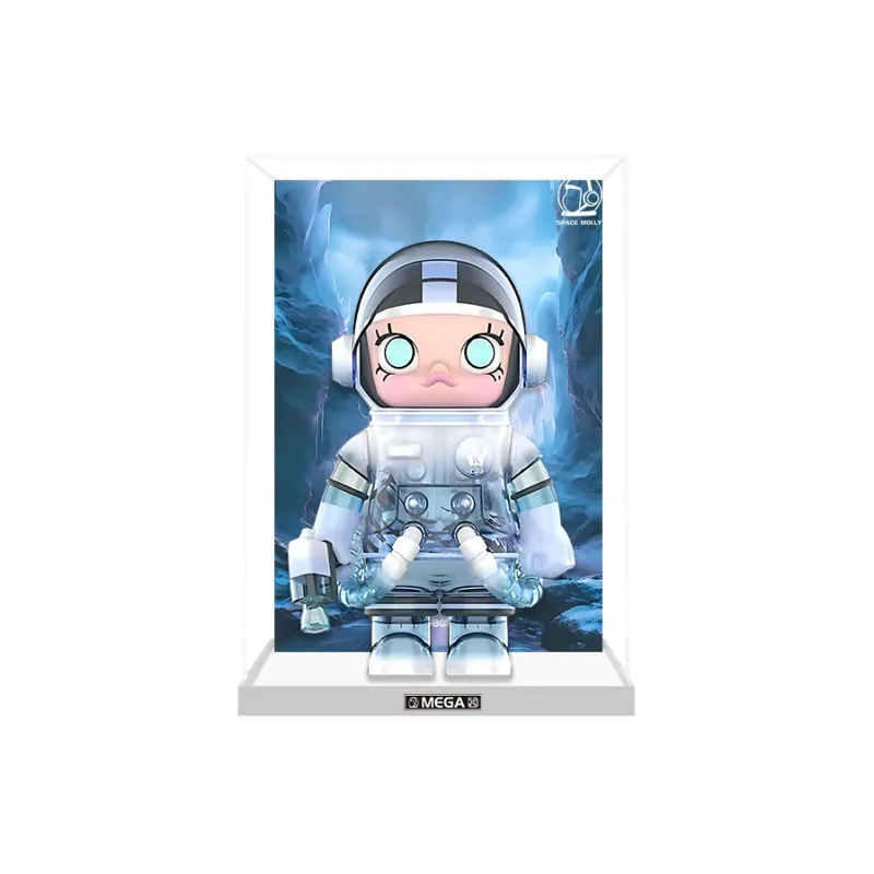 KGBOX Pop Mart Angry Bear Glacier MOLLY 400% 1000% Acrylic Figure Storage Display Case Model Accessories-14