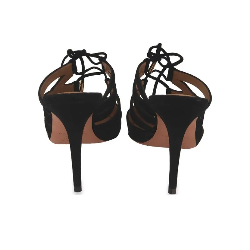 AQUAZZURA Wrap-toe Slippers Women's Black-3