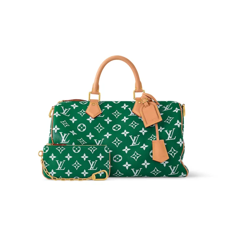 LOUIS VUITTON Speedy P9 Bandoulière 40 Monogram Leather Green-3