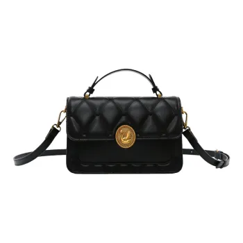 AUGTARLION Pu Artificial Leather Handbag, Shoulder Bag, Crossbody Bag Small Size Men's Black