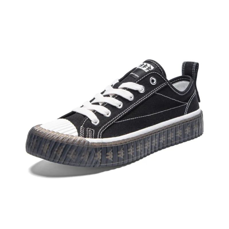 Kappa Anti Slip Wear Resistant Low Top Skateboard Shoes Unisex Black-2