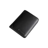 Black-Trifold Style (Smooth Grain Top Leather)-Anti-Skimming