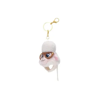 Disney Crazy Animal City Character Bad Sheep Mini Headband Keychain Dolls Plush Pendant 10cm Height