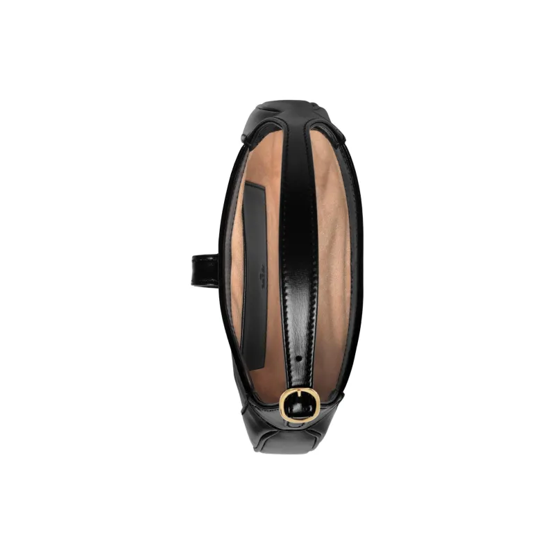 GUCCI Jackie 1961 Leather Half Moon Shoulder Bag, Crossbody Bag, Shoulder Bag Mini Women's Black-4