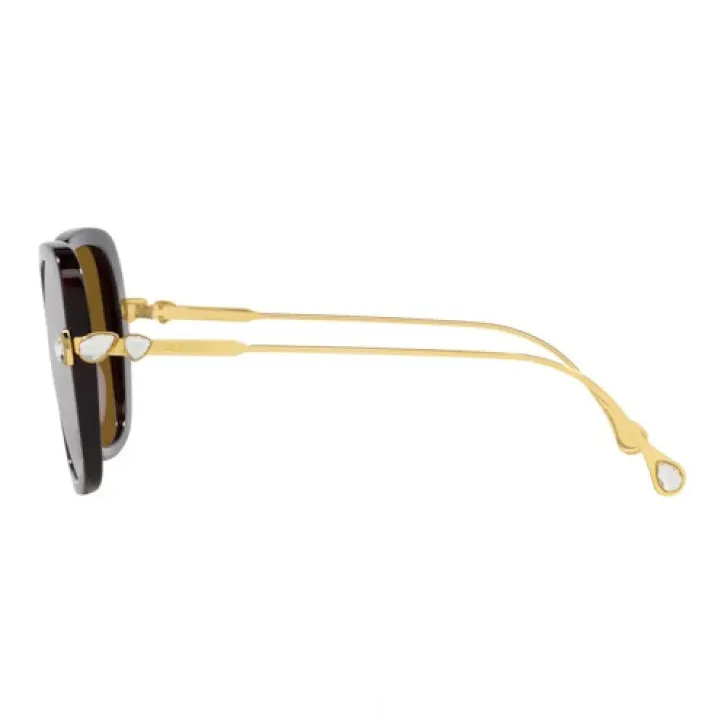 Swarovski Irregular Shape Sunglasses Women's Tortoiseshell-5
