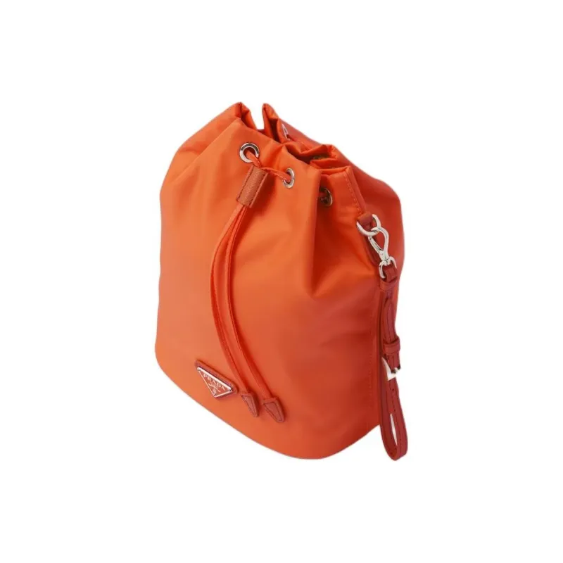 PRADA Fabric Portable Clutch Women's Orange-1