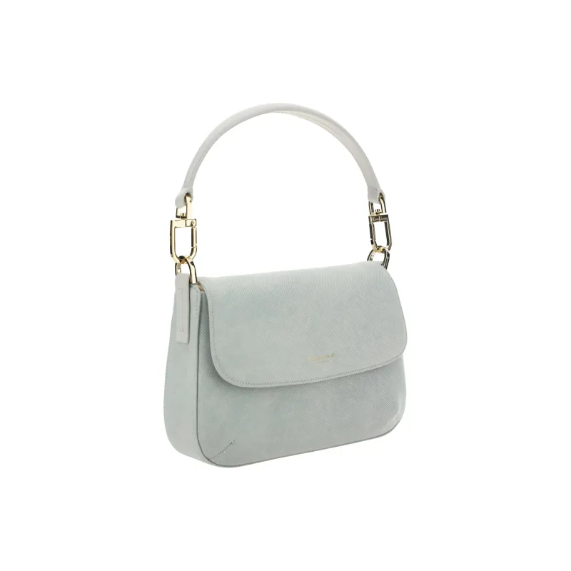 GIORGIO ARMANI Cow Leather Handbag Shoulder Bag Women's Sage Green With Taupe Accents-1