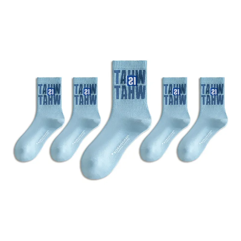 LUOLIAN Mid Calf Socks Unisex 5 Pack-36
