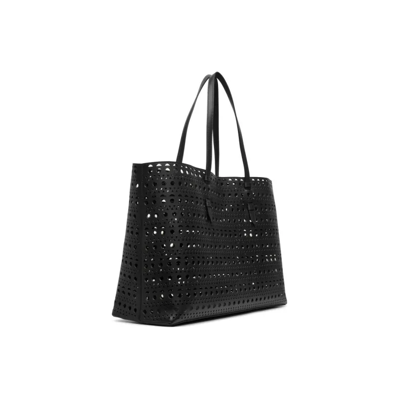 Alaia Mina 44 Openwork Tote Bag-1