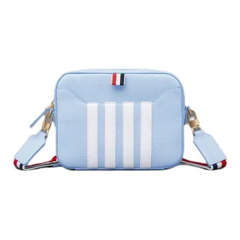 THOM BROWNE· Calfskin Camera Bag Shoulder Bag Crossbody Bag Small Size Men's Blue & White