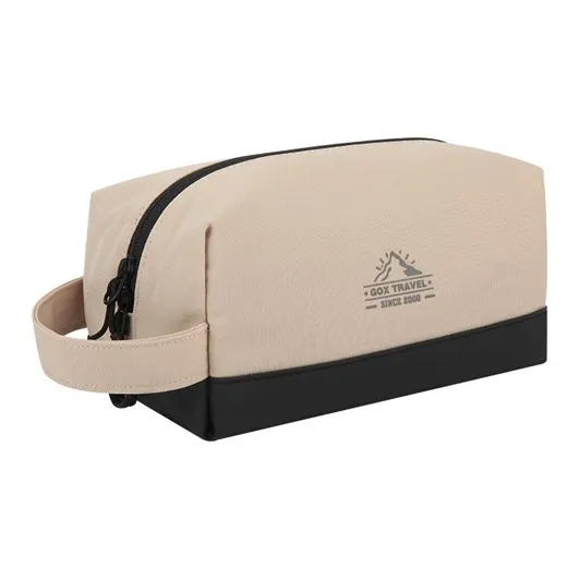 GOX Canvas Sports Single Layer Canvas Bag Toiletry Bag Unisex Ecru Khaki Gray Orange-2