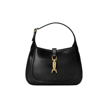 GUCCI Jackie 1961 Leather Half Moon Shoulder Bag, Crossbody Bag, Shoulder Bag Mini Women's Black