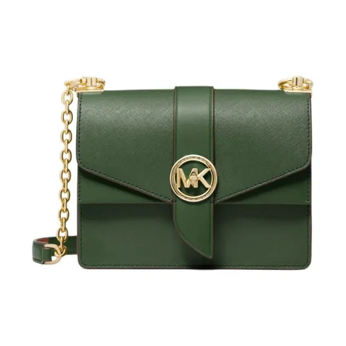 MICHAEL KORS Greenwich Saffiano Leather Shoulder Bag Crossbody Bag Small Size Women's Amazon Green