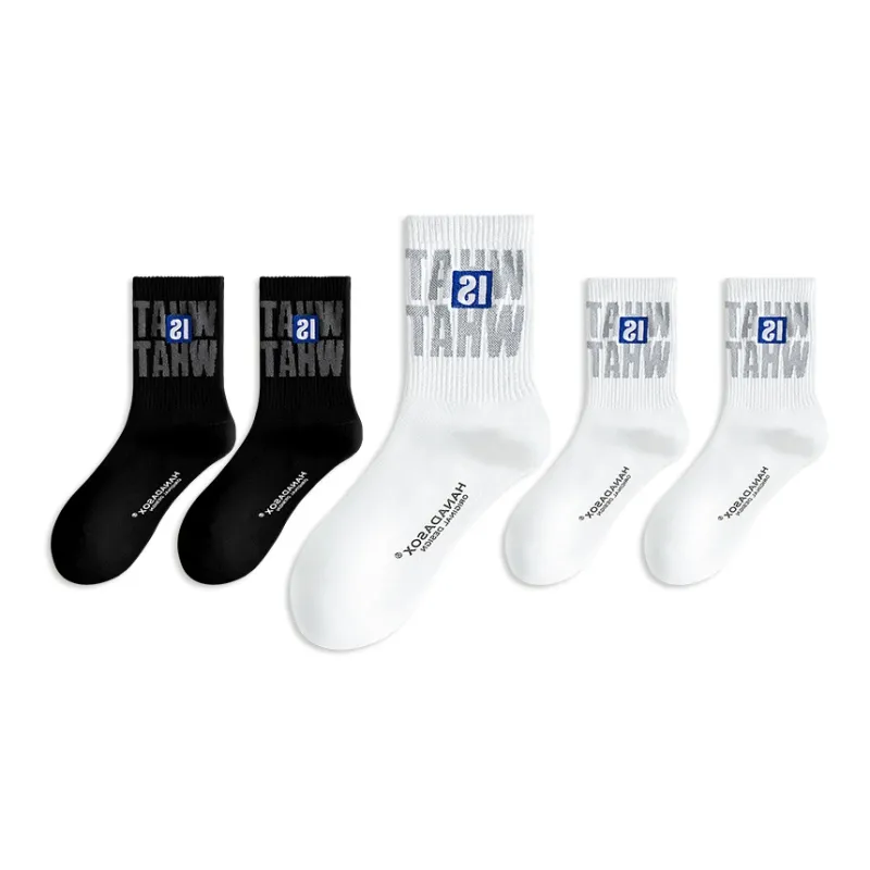 LUOLIAN Mid Calf Socks Unisex 5 Pack-12