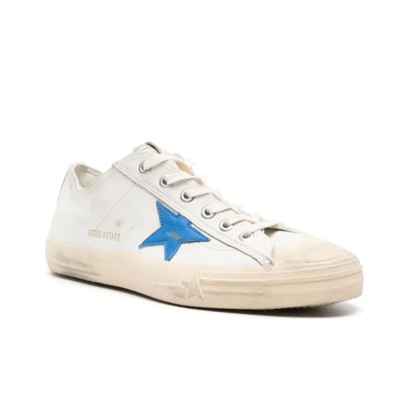 Golden Goose V Star 2 Low Top Skateboard Shoes Men's White-2