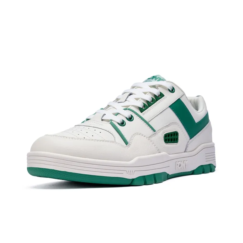 PONY M100 Slip Resistant Cushioning Low Top Skateboard Shoes Unisex Beige Green-1