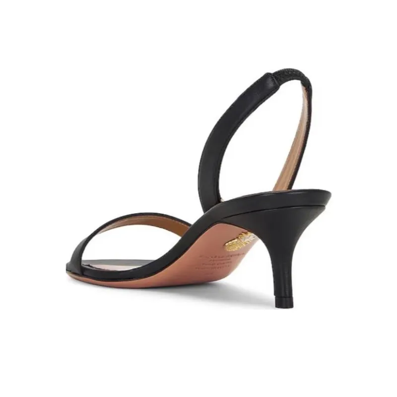 AQUAZZURA So Nude 50mm Leather Sandals-3