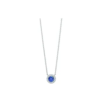 TIFFANY & CO. Platinum, Sapphire, Diamond Necklaces Women's Silver