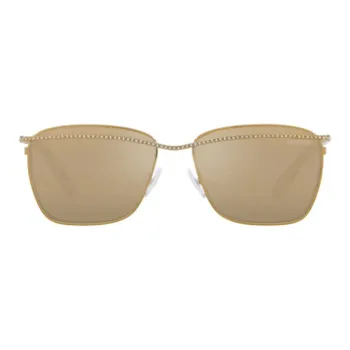 Swarovski Irregular Shape Sunglasses Men's Gold