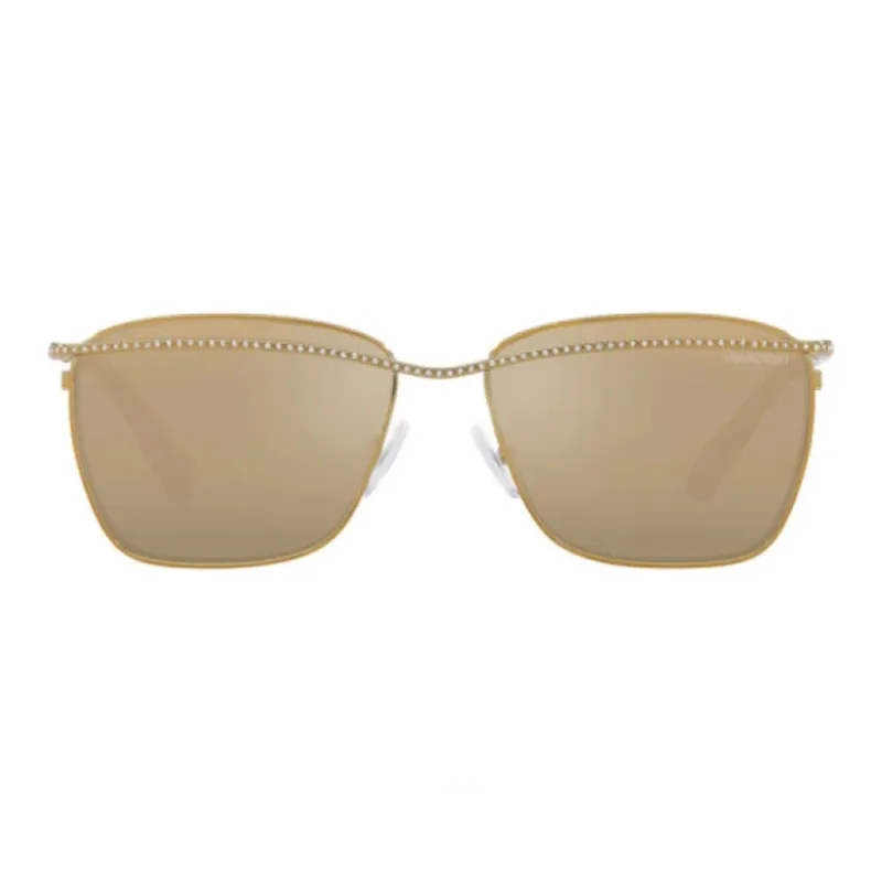Swarovski Irregular Shape Sunglasses Men's Gold-0