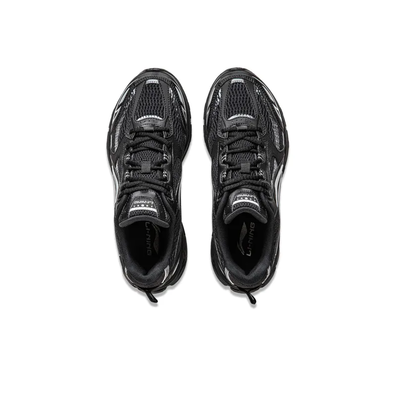 LiNing Shake 2.0 Wear Resistant Slip Resistant Low Top Running Shoes Women's Black Silver-3
