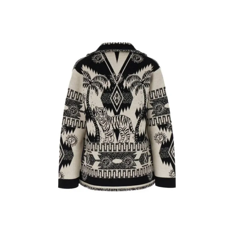 Alanui V-Neck Frayed Edge Cardigan-1