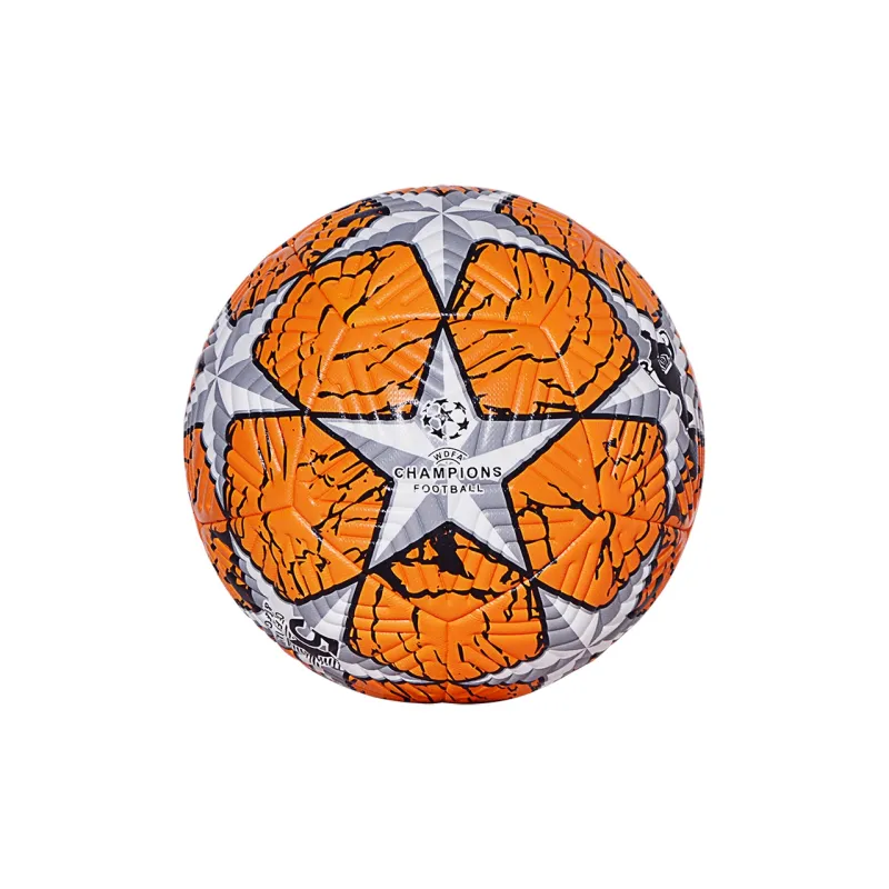 WADE Size 5 Ball Soccer PU Seamless Thermal bonding Unisex UEFA Champions League Multicolor Five Pointed Star-6