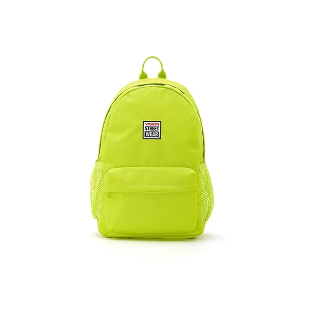 Vision Street Wear Polyester Backpack Regular Unisex Black/Purple/Neon Green-5