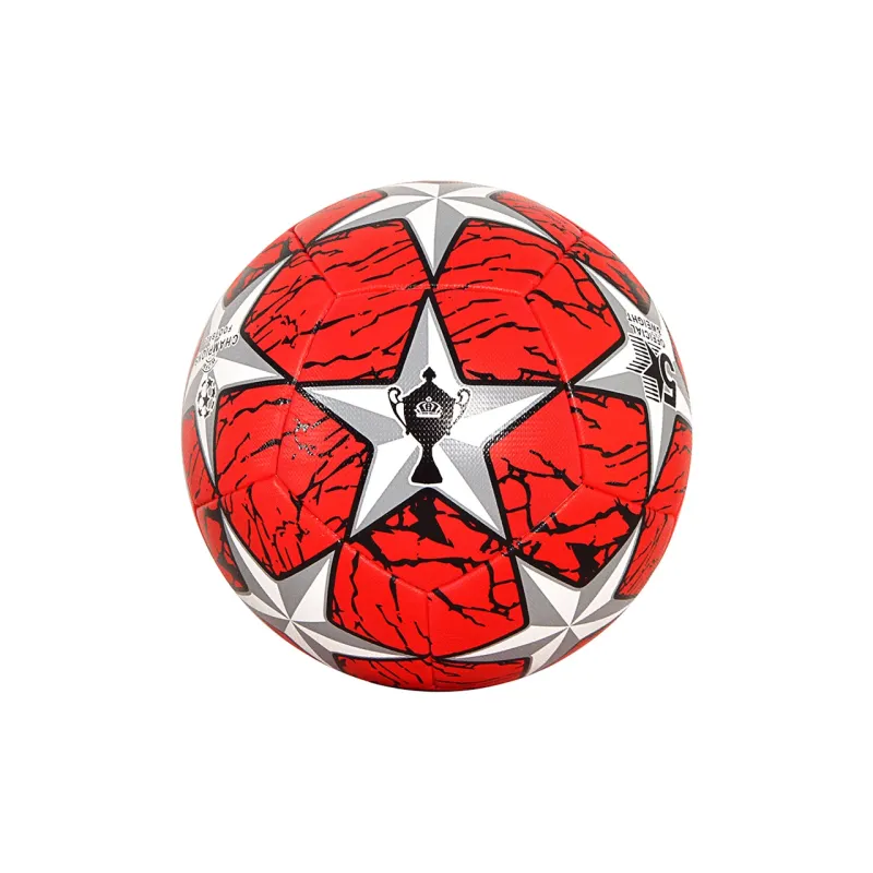 WADE Size 5 Ball Soccer PU Seamless Thermal bonding Unisex UEFA Champions League Multicolor Five Pointed Star-13