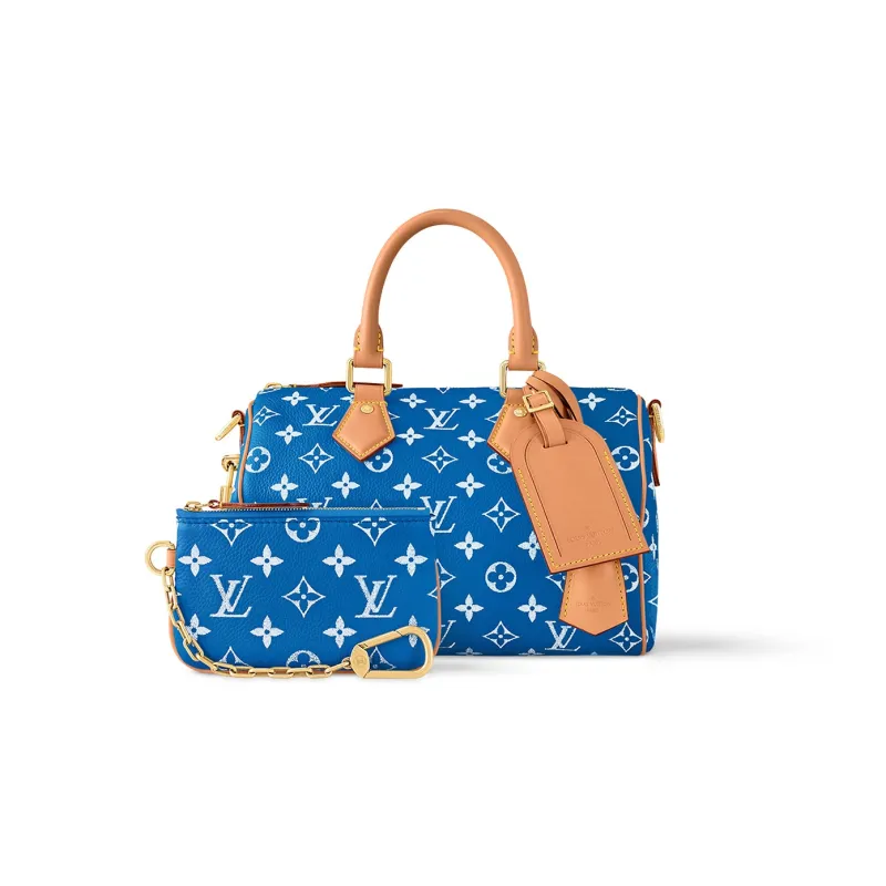 LOUIS VUITTON Speedy P9 Bandoulière 25 Monogram Leather Blue-4