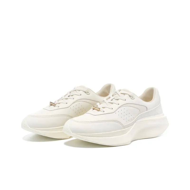 LI NING 1990 Xuanji Cushioning Wear Resistant Low Top Running Shoes Men's Ecru-1