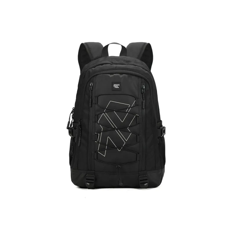 AOKING AK Polyester Backpack Medium Size Unisex Black/Gray-6