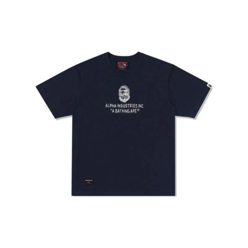 Alpha Industries X A BATHING APE Co branded By Alpha Industries T Shirts Unisex-5