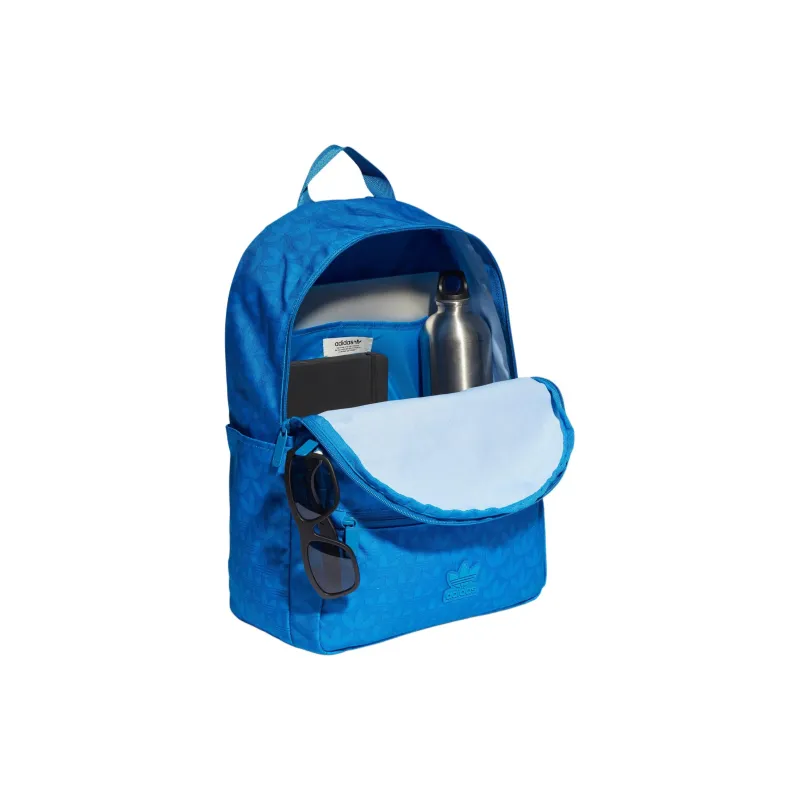 Adidas Originals Recycled Polyester Plain Weave Fabric Backpack Regular Unisex Bright Blue-3