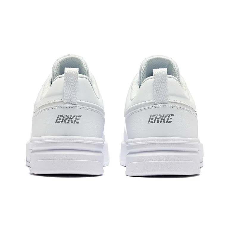 Erke Cool Play 2.0 Anti Slip Wear Resistant Low Top Skateboard Shoes Men's Erke White-3