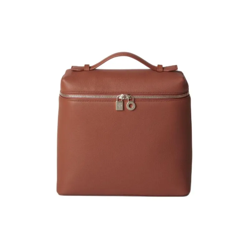 Loro Piana ExtraPocket Calfskin Handheld Backpack Women's Brown-0